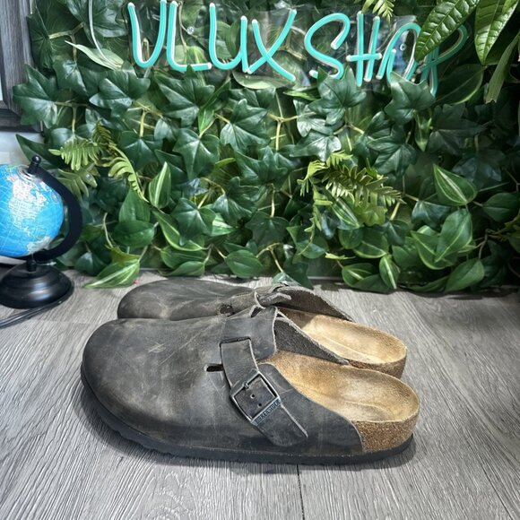 Birkenstock Unisex Boston Soft Bed Oiled Leather Iron Sandals  Men Size 10 US 43 main image 8